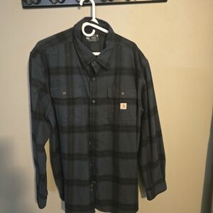 Carhartt Black Plaid Button-Up Shirt
